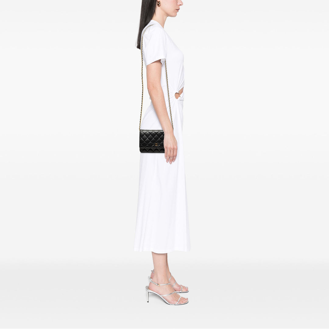 Chanel CC Matelassé Wallet on Chain Cuir d'agneau