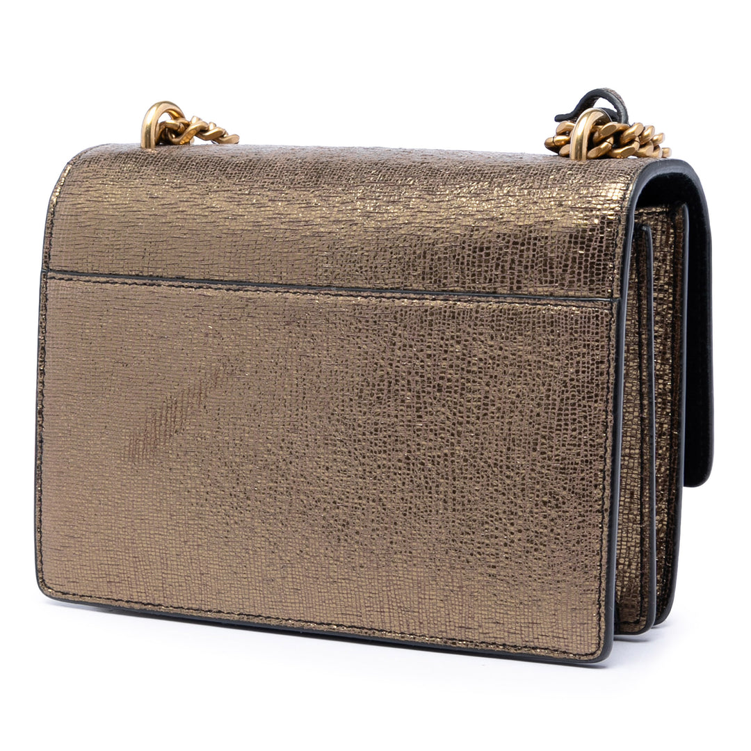 Saint Laurent Small Metallic Lizard embossé Cuir Monogram Sunset Sac porté croisé