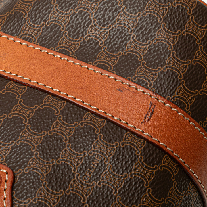Macadam Coated Canvas Boston Bag Brown - Gaby Paris