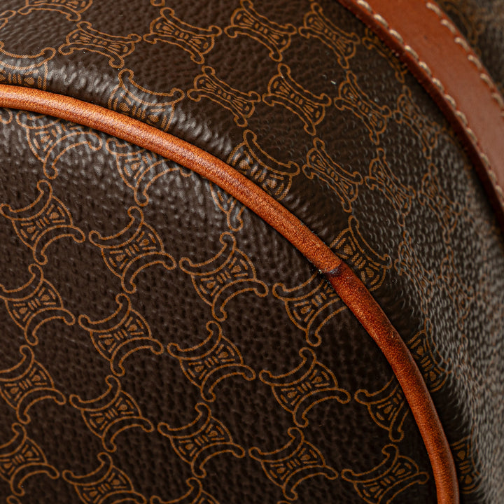 Macadam Coated Canvas Boston Bag Brown - Gaby Paris