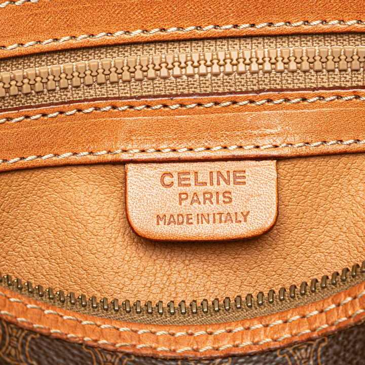 Macadam Coated Canvas Boston Bag Brown - Gaby Paris