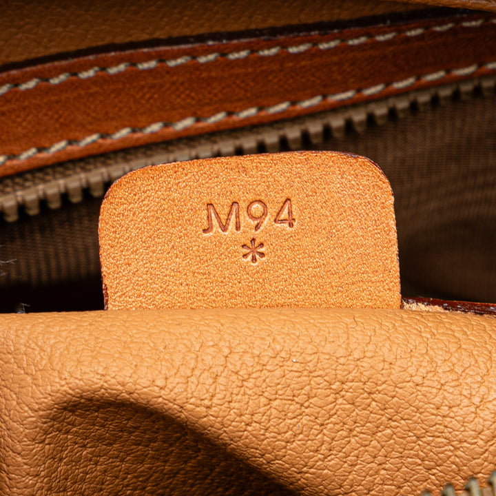 Macadam Coated Canvas Boston Bag Brown - Gaby Paris