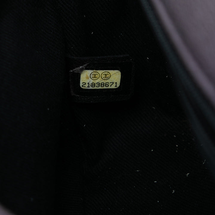 Chanel Small Iridescent Cuir de chèvre Rainbow Hardware Double Carry Waist Chain à rabat