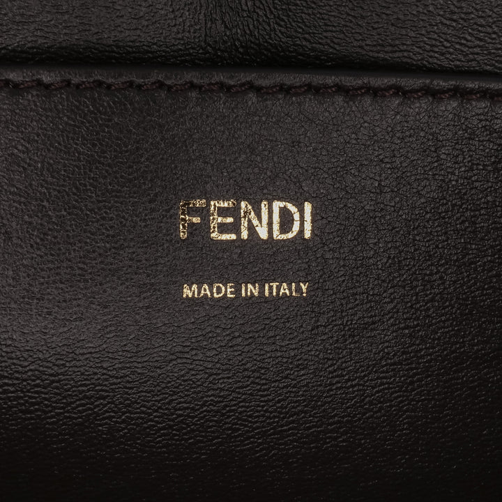 Fendi Cuir de veau Vitello King Nubuck Pequin Karligraphy Pocket Sac bandoulière