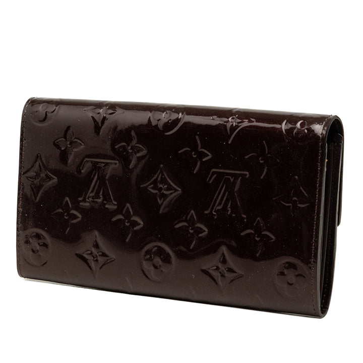 Sarah Portefeuille Cuir verni Monogram Violet