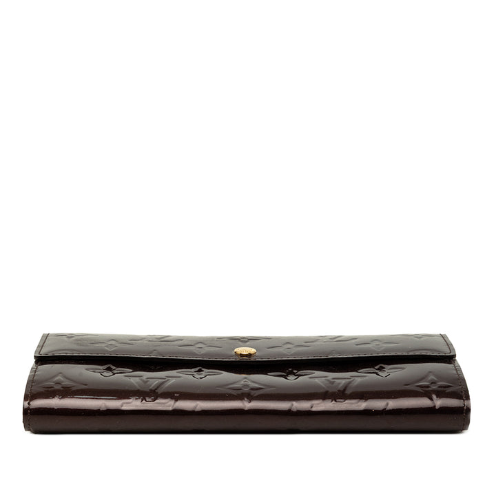 Sarah Portefeuille Cuir verni Monogram Violet