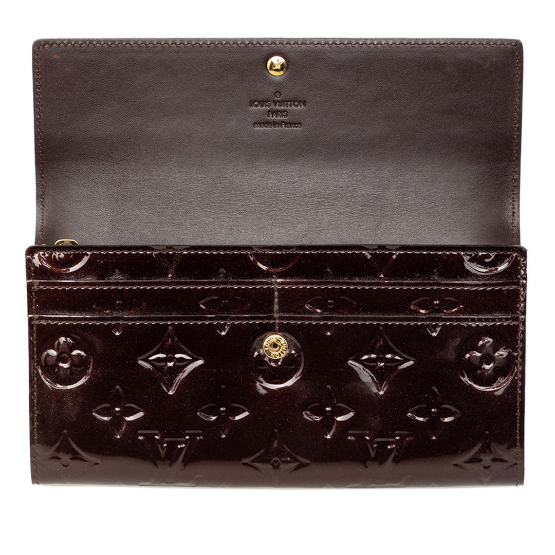 Sarah Portefeuille Cuir verni Monogram Violet