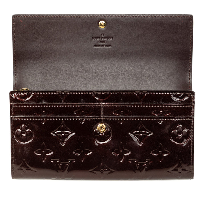 Sarah Portefeuille Cuir verni Monogram Violet