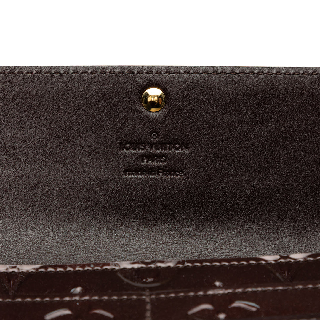 Sarah Portefeuille Cuir verni Monogram Violet