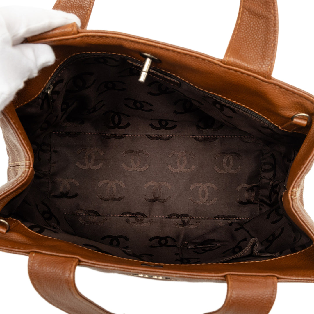 Chanel CC Caviar Turnlock Cabas