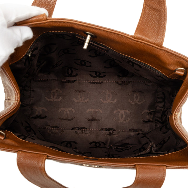 Chanel CC Caviar Turnlock Cabas