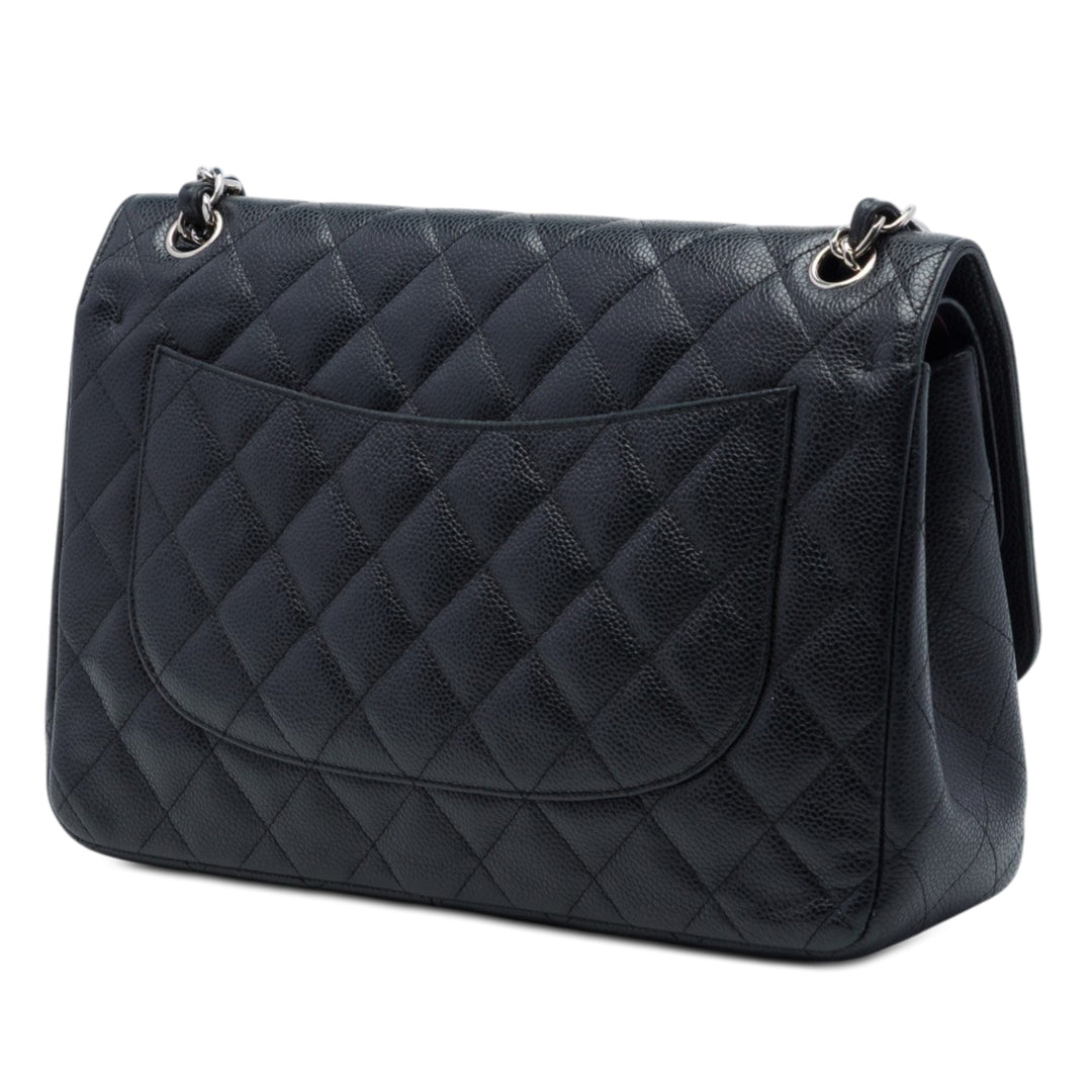 Chanel Classic Double rabat Jumbo Cuir caviar