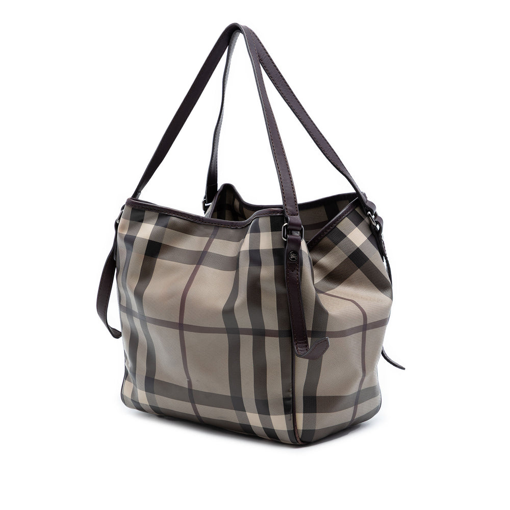 Burberry Cabas Smoke Check Canterbury Petit Toile enduite Marron – vue 2 – GABY PARIS