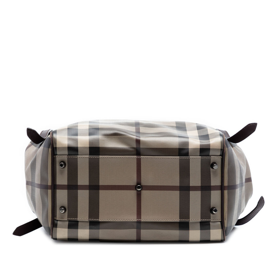 Burberry Cabas Smoke Check Canterbury Petit Toile enduite Marron – vue 3 – GABY PARIS