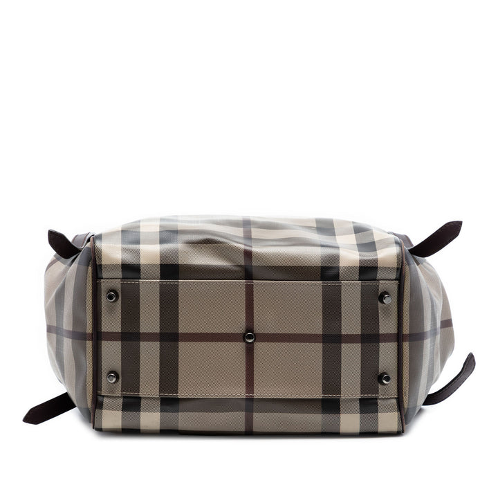 Burberry Cabas Smoke Check Canterbury Petit Toile enduite Marron – vue 3 – GABY PARIS