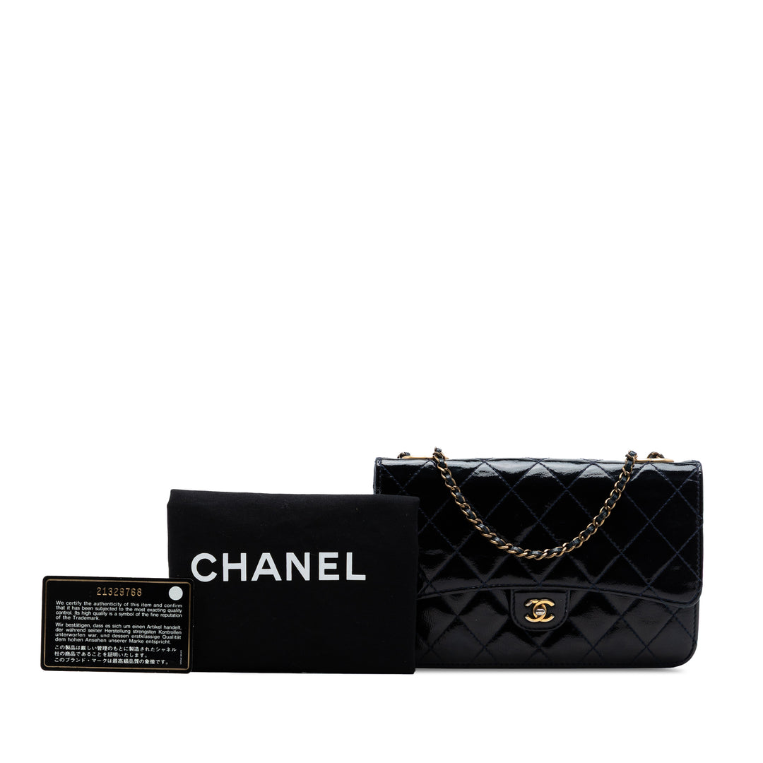 Chanel Matelassé Cuir verni et Cuir de chèvre CC Œillets Wallet on Chain