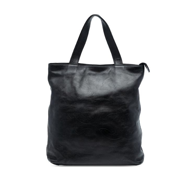Chanel CC embossé Cabas Cuir
