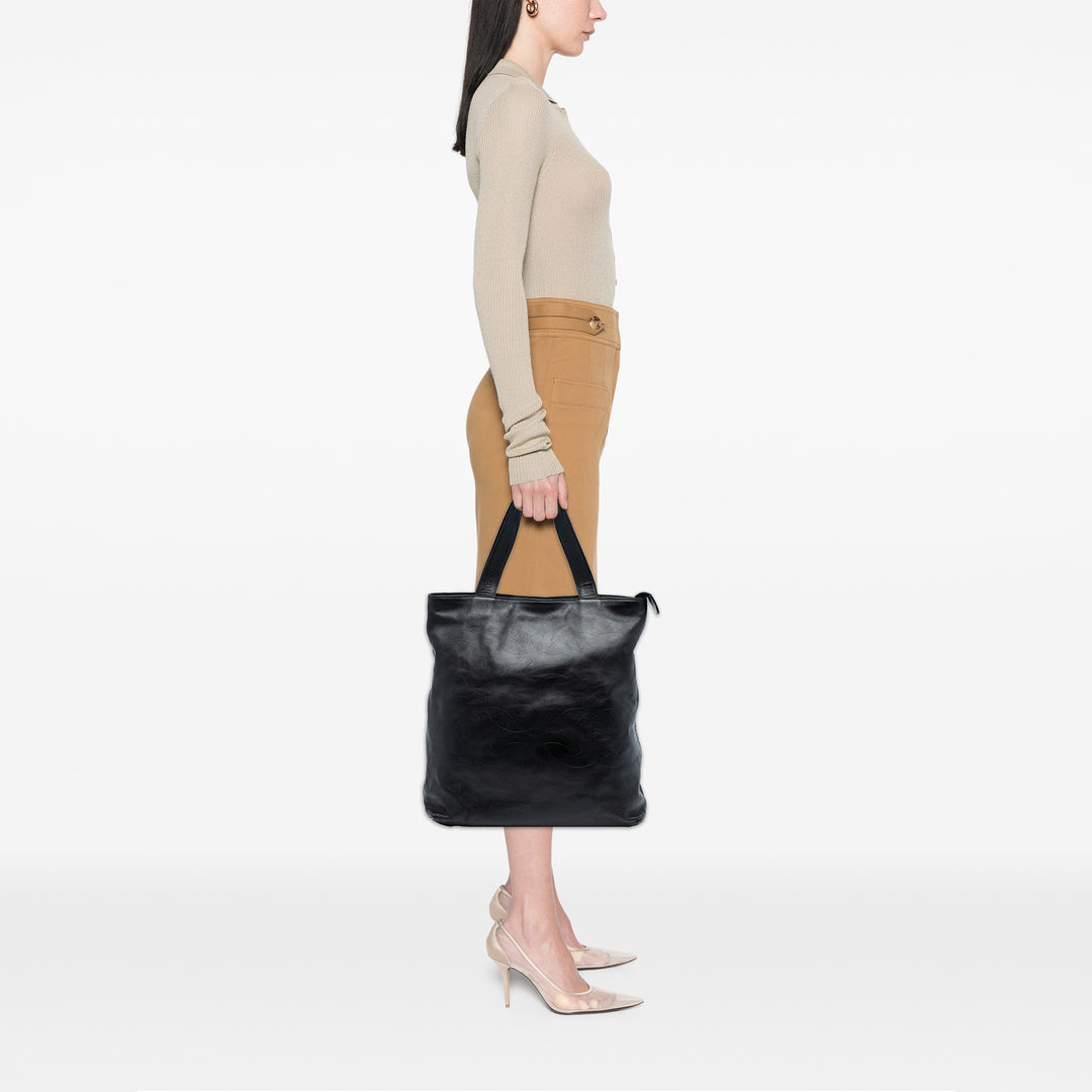 Chanel CC embossé Cabas Cuir