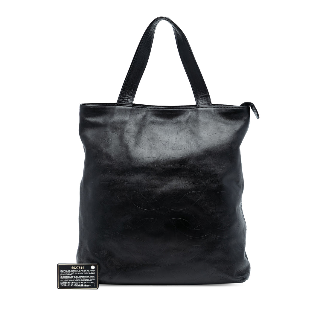 Chanel CC embossé Cabas Cuir
