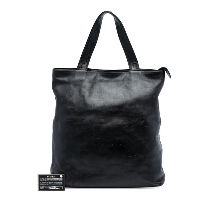 Chanel CC embossé Cabas Cuir