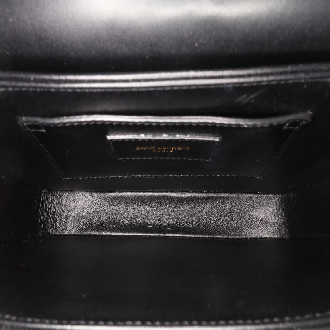 Saint Laurent Small Tweed Solferino Sac porté croisé Noir