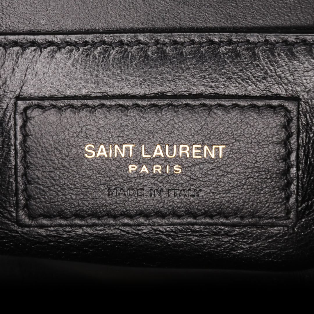 Saint Laurent Small Tweed Solferino Sac porté croisé Noir