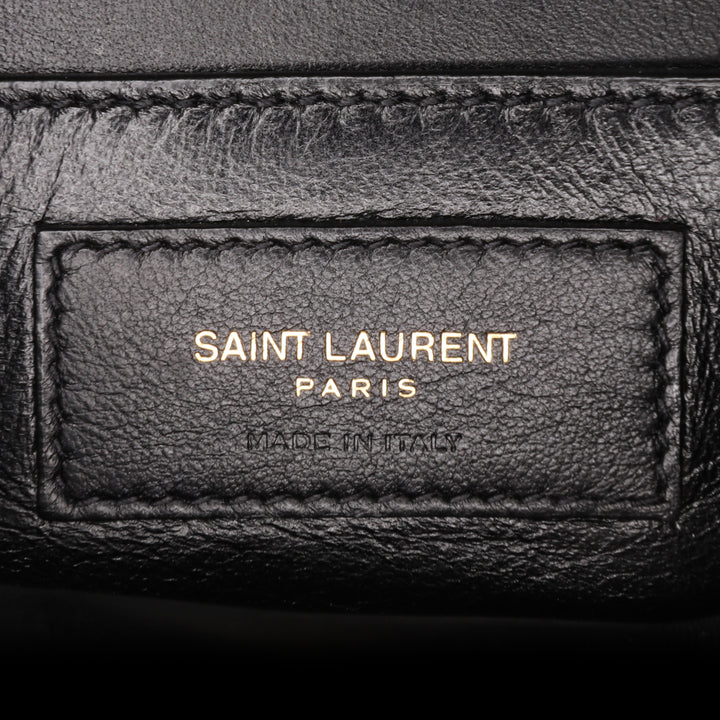 Saint Laurent Small Tweed Solferino Sac porté croisé Noir
