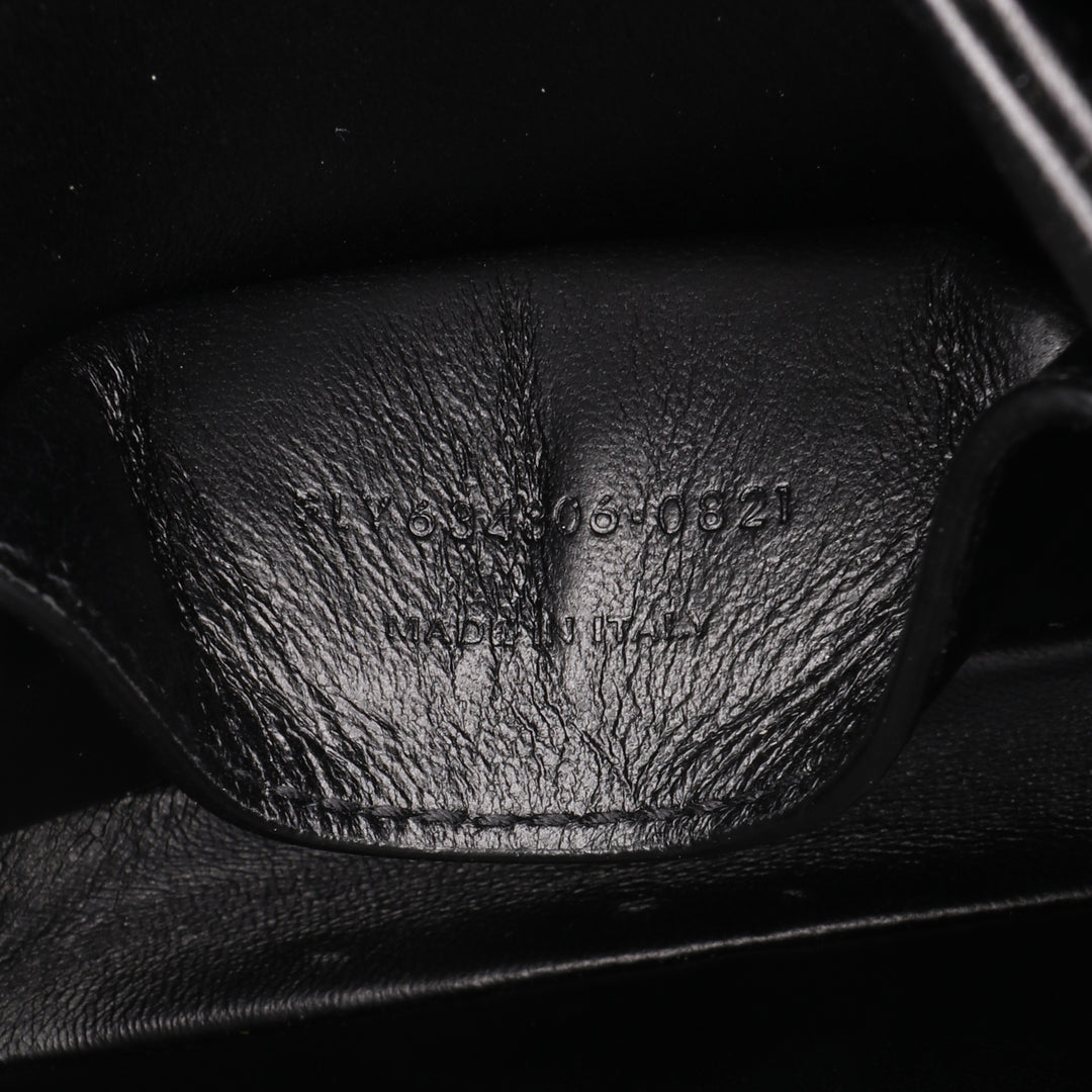 Saint Laurent Small Tweed Solferino Sac porté croisé Noir