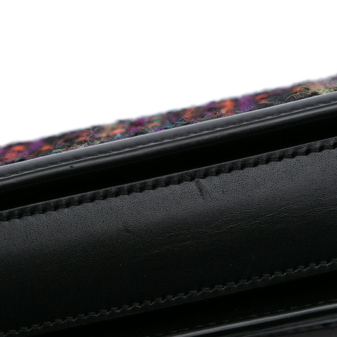 Saint Laurent Small Tweed Solferino Sac porté croisé Noir