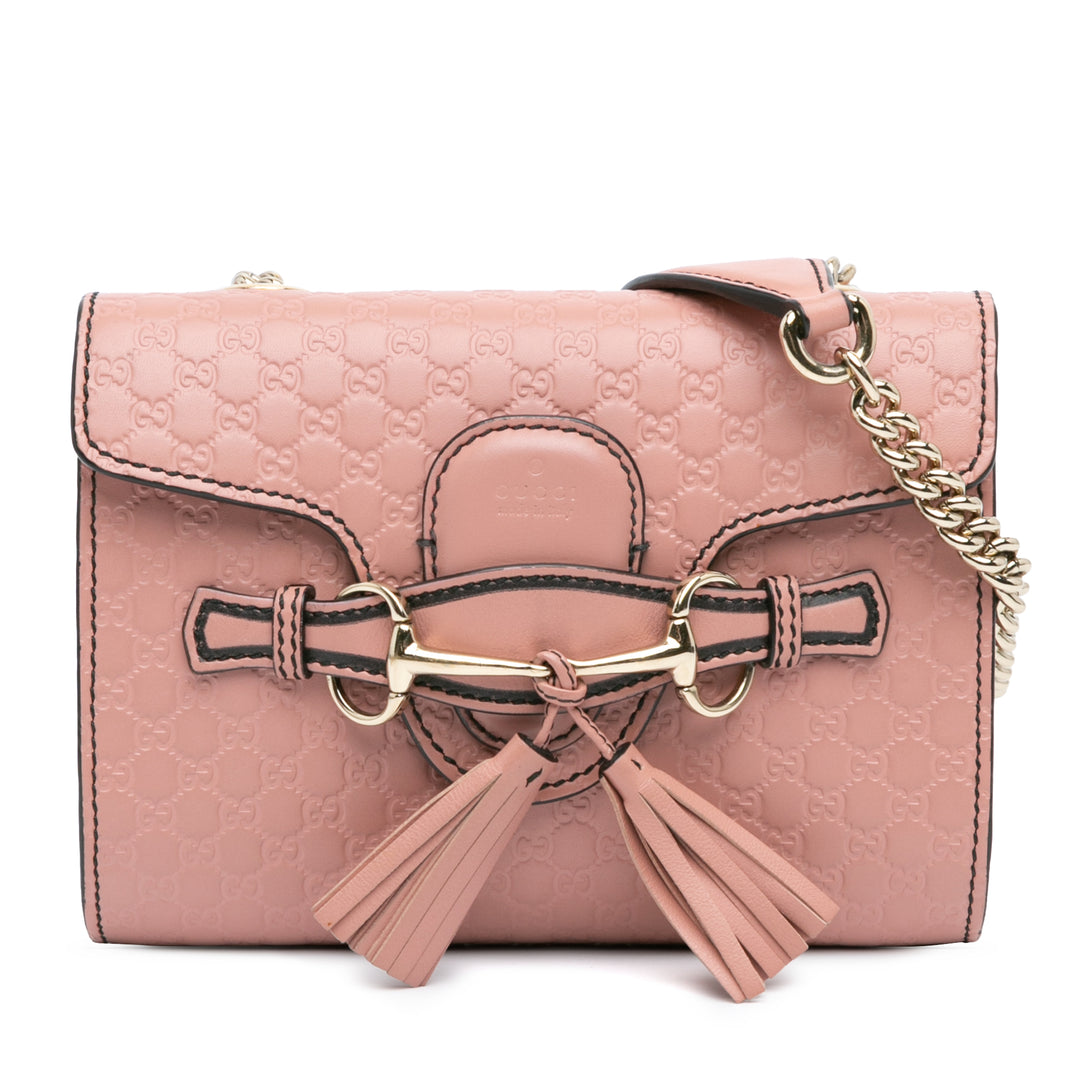 Mini Microguccissima Emily Crossbody Bag Pink - Gaby Paris