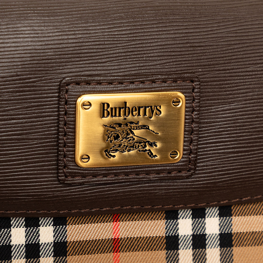 Burberry Pochette Haymarket Check Beige – vue 5 – GABY PARIS