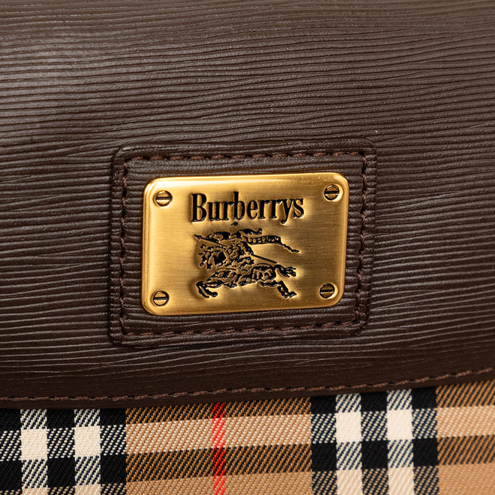 Burberry Pochette Haymarket Check Beige – vue 5 – GABY PARIS