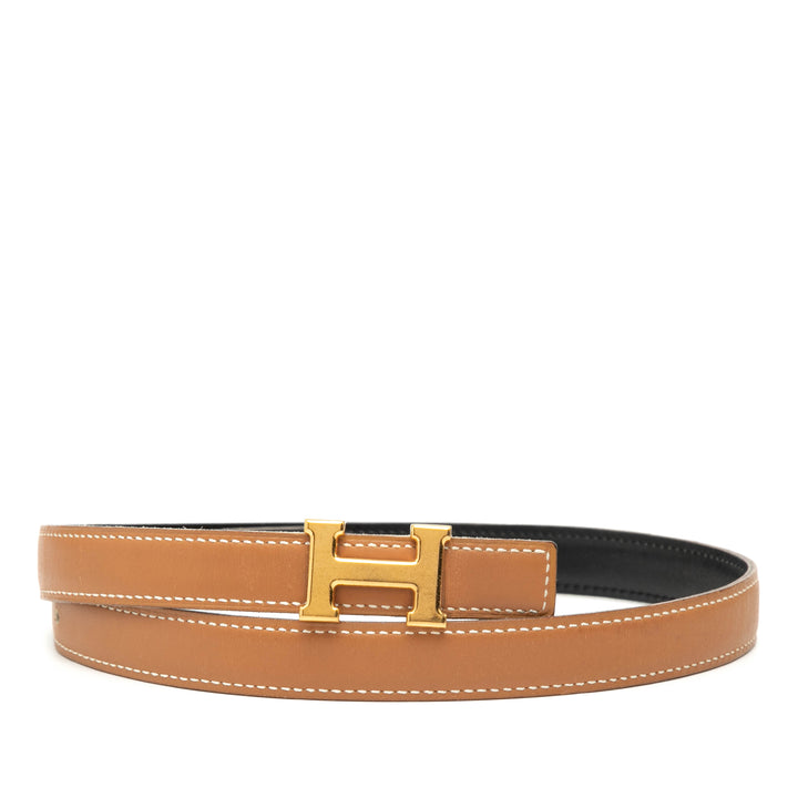 Hermès Gulliver et Box Veau Constance H Reversible Belt