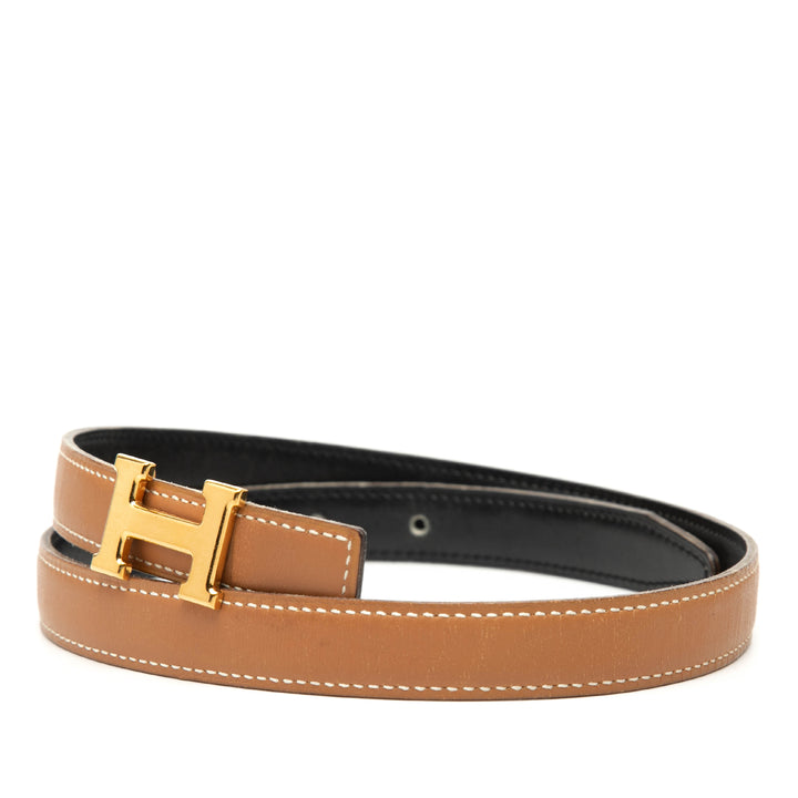 Hermès Gulliver et Box Veau Constance H Reversible Belt