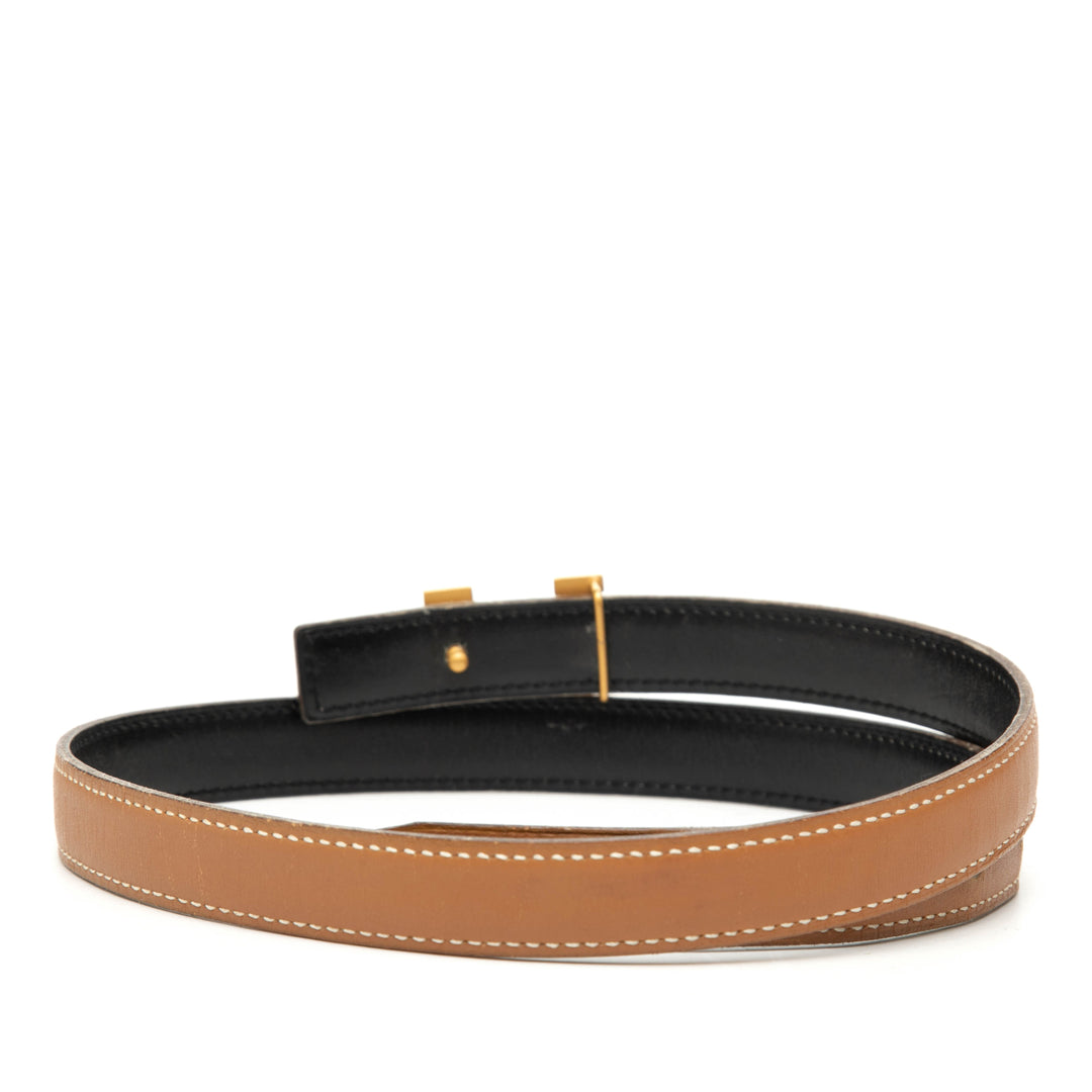 Hermès Gulliver et Box Veau Constance H Reversible Belt