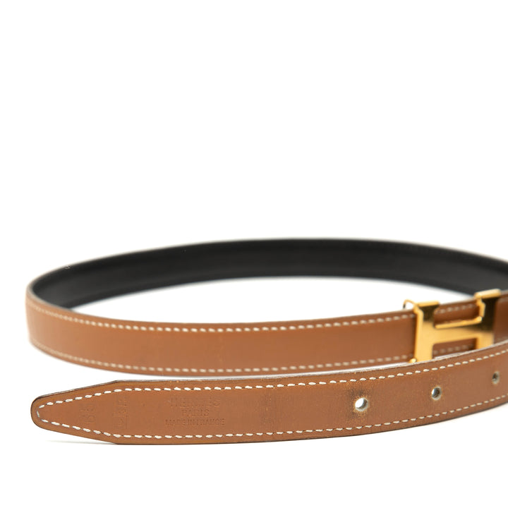 Hermès Gulliver et Box Veau Constance H Reversible Belt