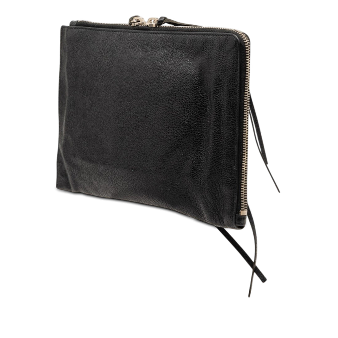Balenciaga Chevre Motocross Classic Metallic Edge Pochette