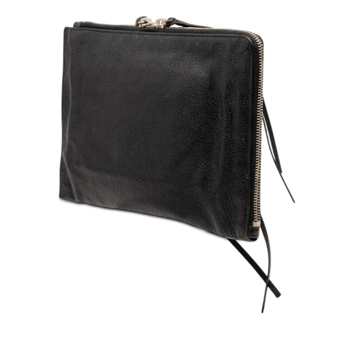 Balenciaga Chevre Motocross Classic Metallic Edge Pochette