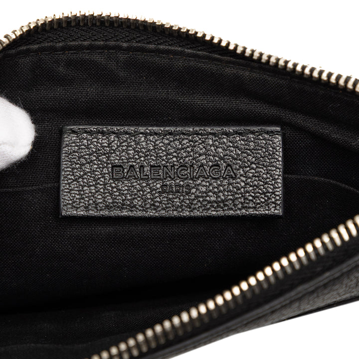 Balenciaga Chevre Motocross Classic Metallic Edge Pochette