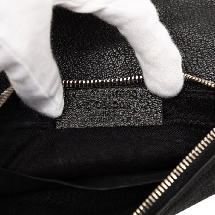 Balenciaga Chevre Motocross Classic Metallic Edge Pochette