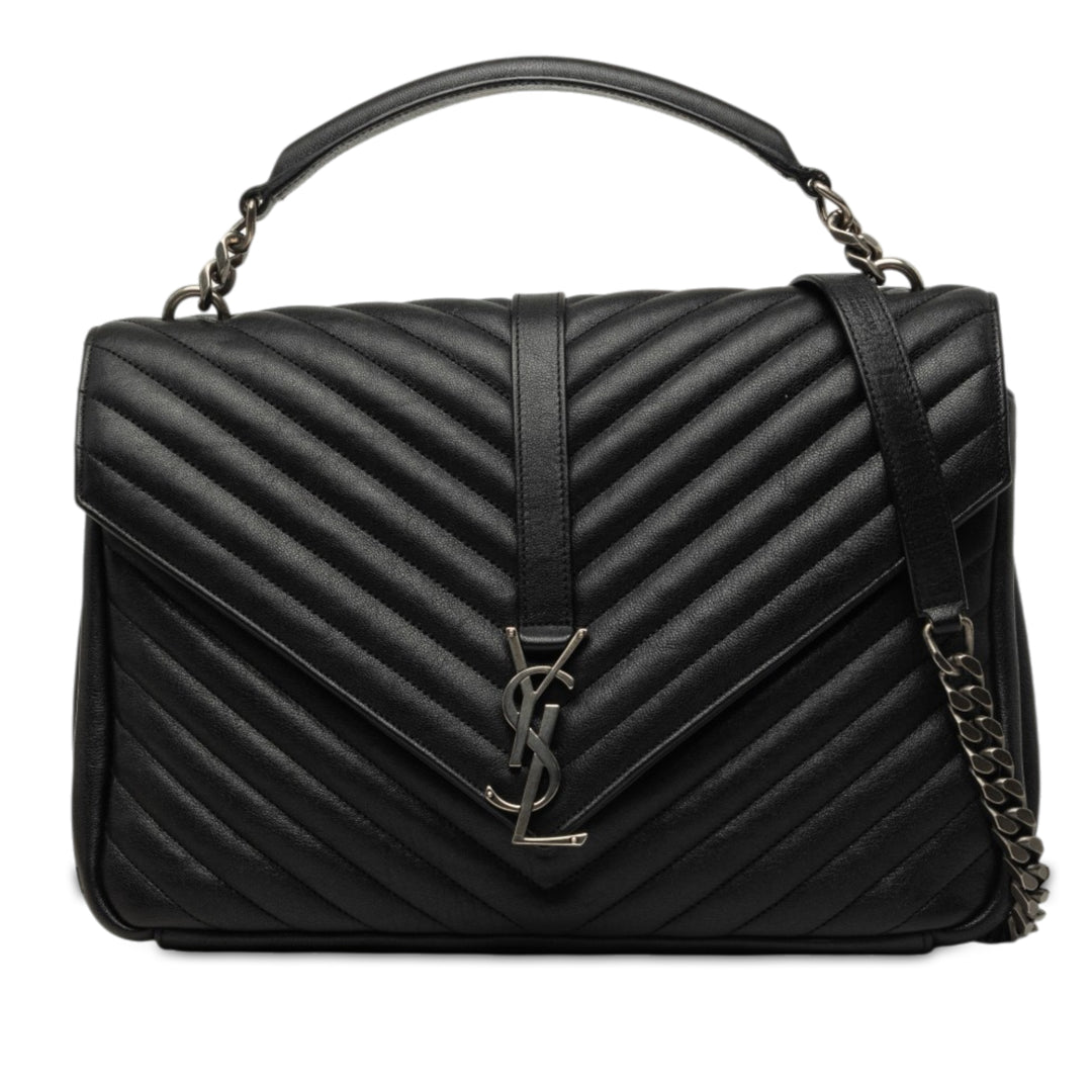 Chevron College Sac Grand de mouton Noir