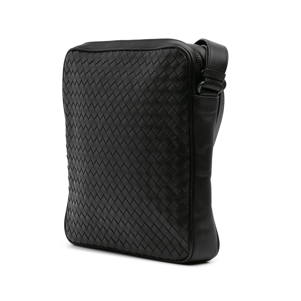 Nappa Intrecciato Crossbody Black - Gaby Paris
