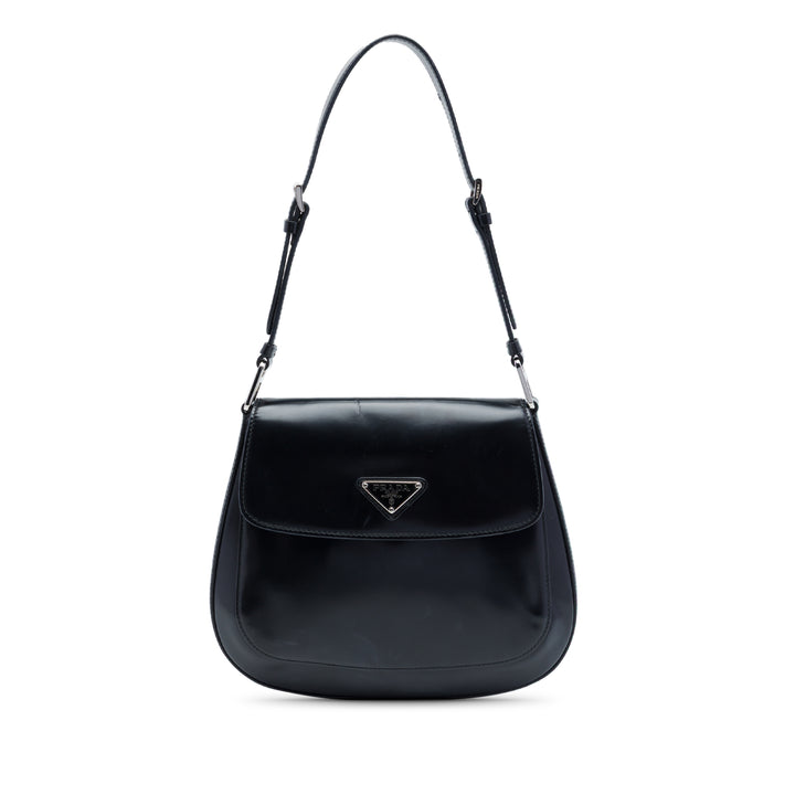 Prada Spazzolato Cuir Cleo à rabat Sac bandoulière