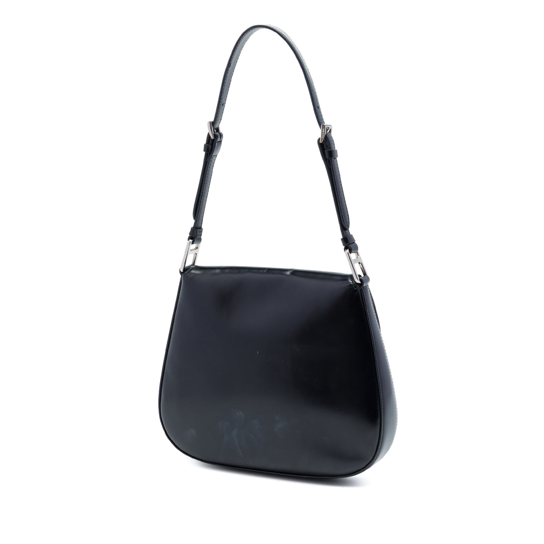 Prada Spazzolato Cuir Cleo à rabat Sac bandoulière