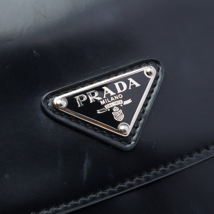 Prada Spazzolato Cuir Cleo à rabat Sac bandoulière