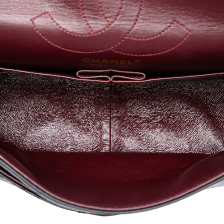Chanel Sac porté épaule Matelassé vieilli Reissue 2.55 Double rabat 226 Cuir de veau Noir – vue 4 – GABY PARIS