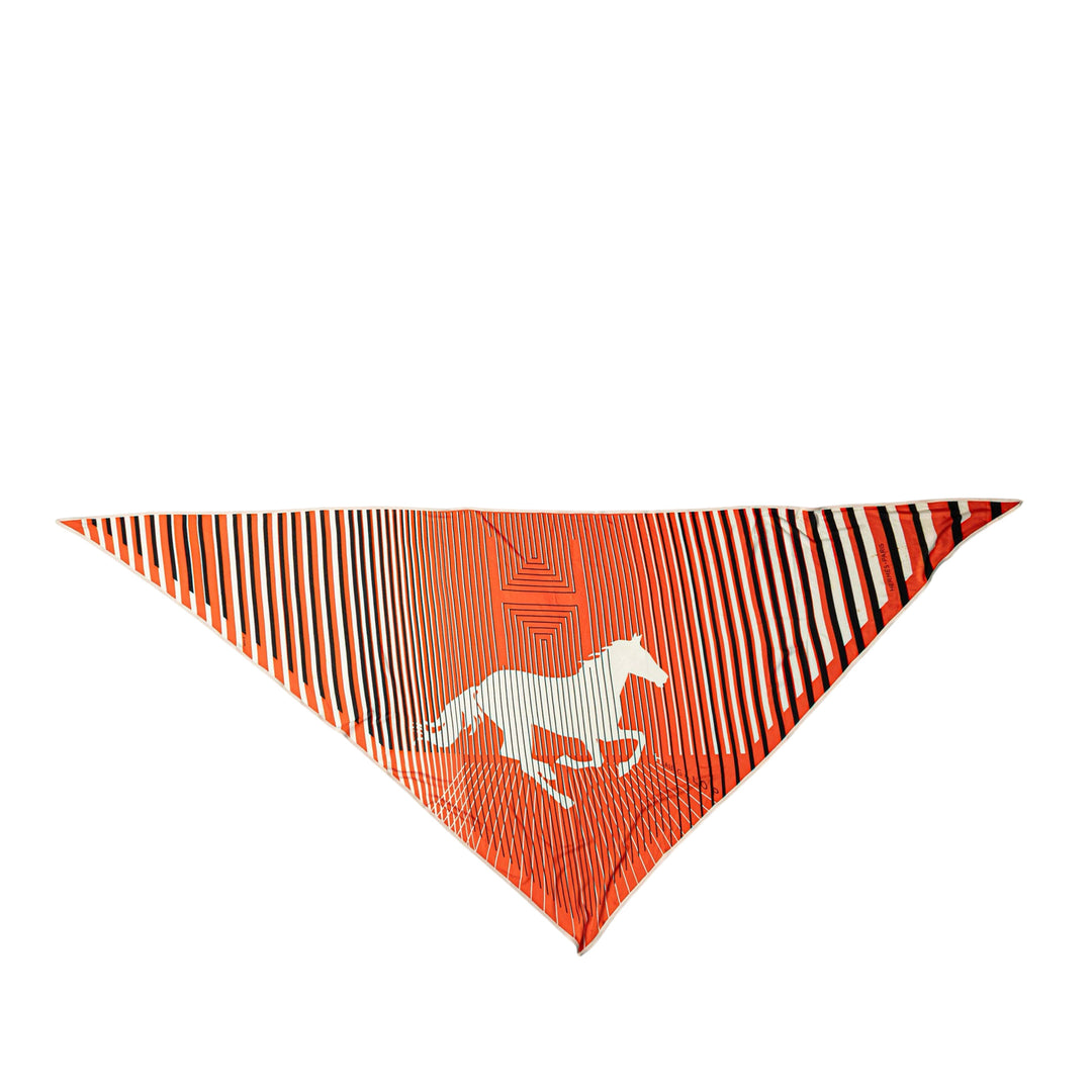 Triangular H Au Galop Foulard Orange