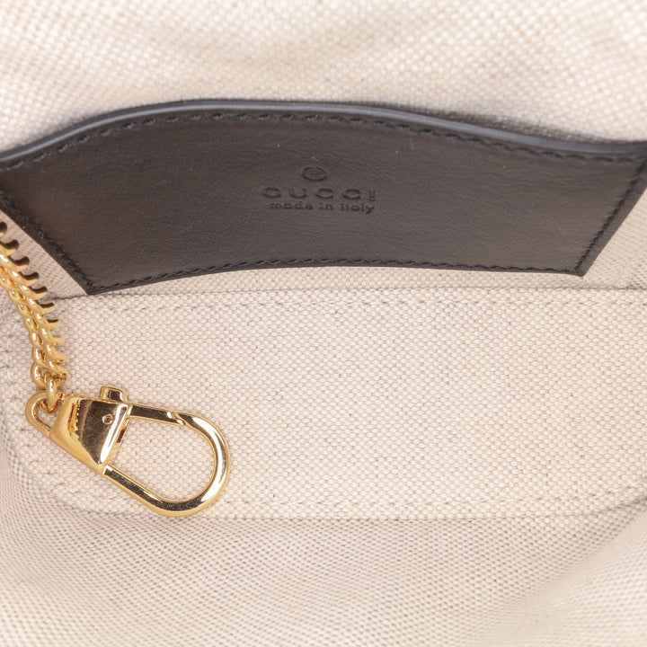 Mini GG Marmont Matelasse Leather Top Handle Vanity Chain Bag Black - Gaby Paris