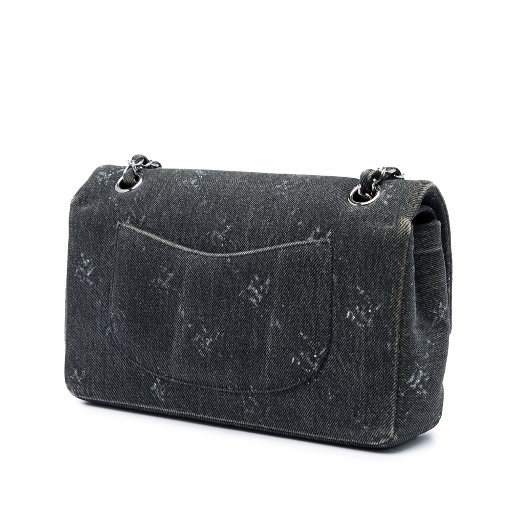 Chanel Classic Imprimé Double rabat Moyen Jean Noir – vue 2 – GABY PARIS