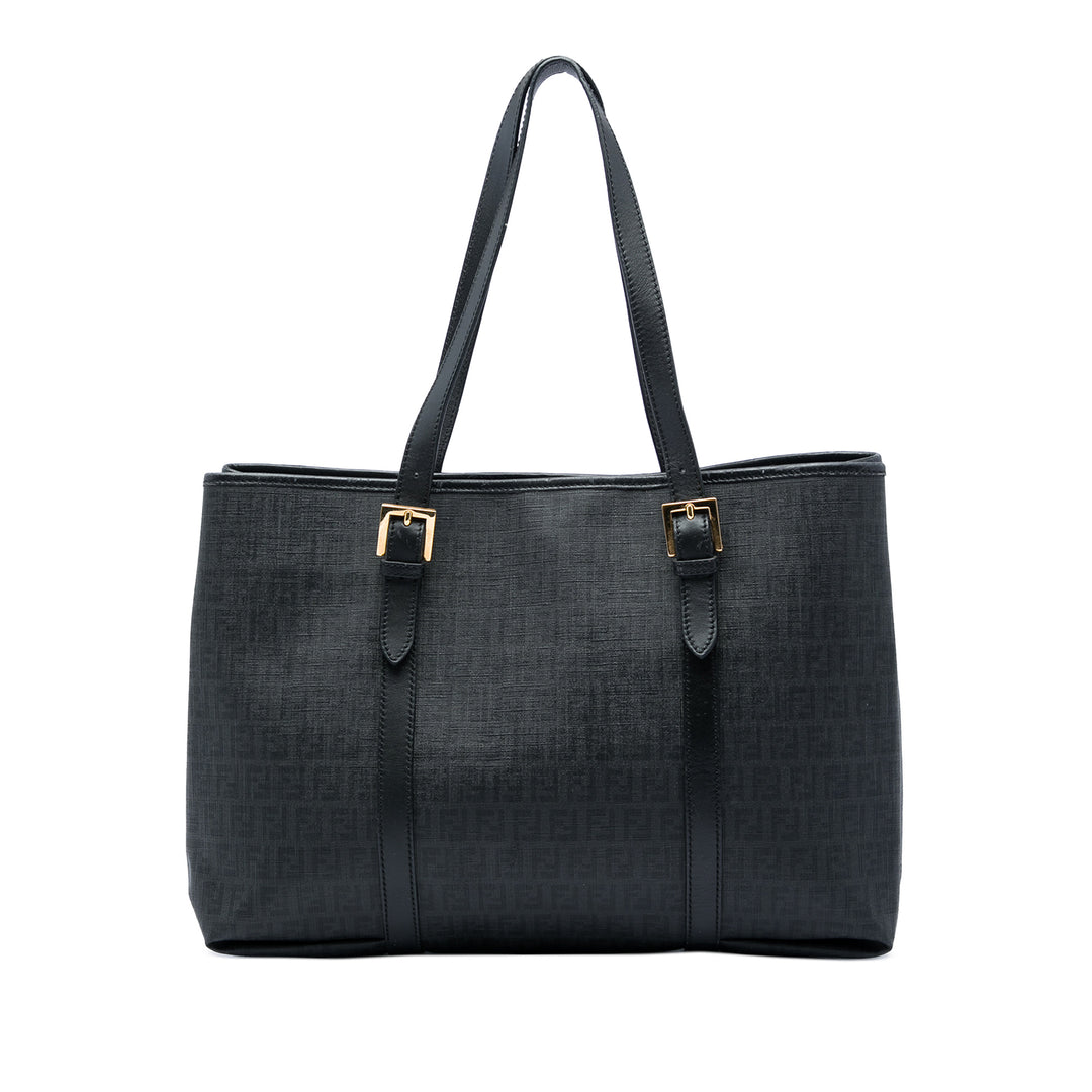 Fendi Cabas Zucchino Toile enduite Noir – vue principale – GABY PARIS
